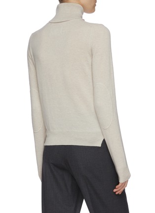 Back View - Click To Enlarge - MAISON MARGIELA - Elbow patch turtleneck sweater