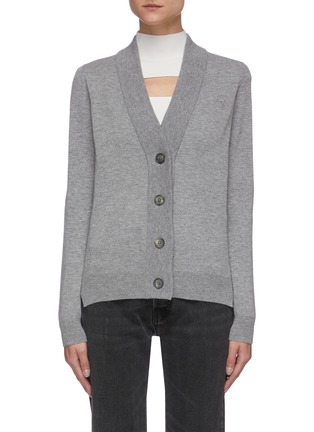 Main View - Click To Enlarge - MAISON MARGIELA - Elbow patch cardigan