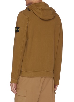 Back View - Click To Enlarge - STONE ISLAND - Logo patch hooded jacket