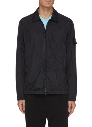 Main View - Click To Enlarge - STONE ISLAND - Crinkled logo patch jacket