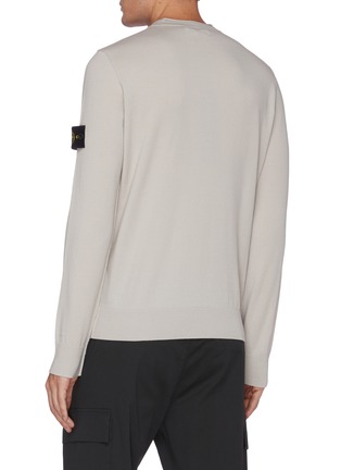 Back View - Click To Enlarge - STONE ISLAND - Logo Patch Arm Raise Seam Sweater