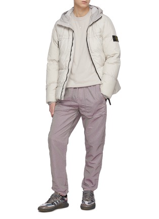 Figure View - Click To Enlarge - STONE ISLAND - 'Poly-Colour Frame' iridescent cuffed pants