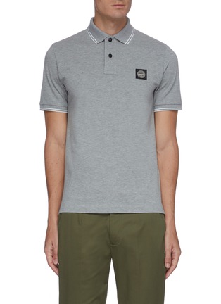 Main View - Click To Enlarge - STONE ISLAND - Logo patch polo shirt