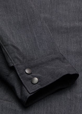  - KOLOR - Stripe knit collar zip up jacket