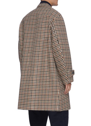 Back View - Click To Enlarge - KOLOR - Houndstooth pattern notch lapel wool coat