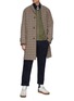 Figure View - Click To Enlarge - KOLOR - Houndstooth pattern notch lapel wool coat