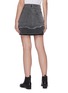 Back View - Click To Enlarge - FRAME - 'Le Mini' raw edge panelled denim mini skirt