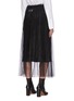 Back View - Click To Enlarge - MAISON MARGIELA - Sheer Layer Side Button Midi Skirt