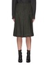 Main View - Click To Enlarge - MAISON MARGIELA - Contrast stitch check plaid boxPleat Midi Skirt