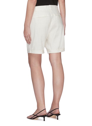 Back View - Click To Enlarge - FRAME - Pinstripe relaxed fit shorts