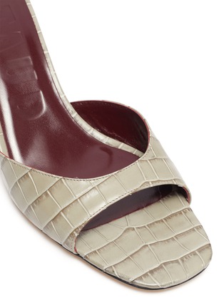 Detail View - Click To Enlarge - STAUD - Gene' croc-embossed leather heeled sandals