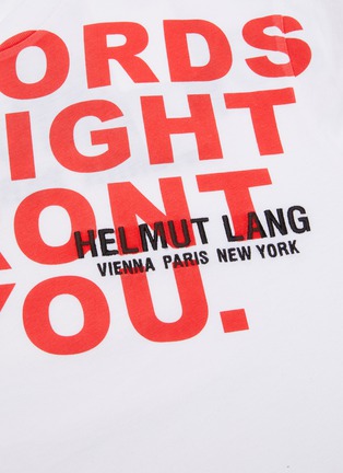  - HELMUT LANG - Slogan print cotton T-shirt