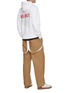 Figure View - Click To Enlarge - HELMUT LANG - Elastic waist suspender strap cotton pants