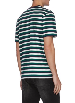 Back View - Click To Enlarge - HELMUT LANG - Stripe cotton T-shirt