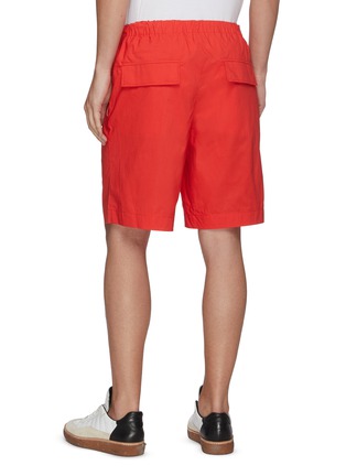 Back View - Click To Enlarge - HELMUT LANG - Elastic waist cotton pull on shorts