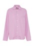 Main View - Click To Enlarge - TEKLA - Unisex Organic Cotton Poplin Small Pyjama Top – Purple Pink