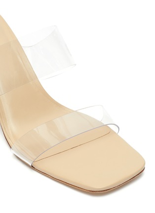 Detail View - Click To Enlarge - CULT GAIA - Suri PVC band stacked heeled sandals