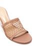 Detail View - Click To Enlarge - GIANVITO ROSSI - Fishnet mesh heeled slides