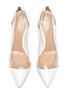 Detail View - Click To Enlarge - GIANVITO ROSSI - Plexi 85' PVC panel leather pumps