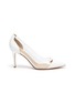 Main View - Click To Enlarge - GIANVITO ROSSI - Plexi 85' PVC panel leather pumps