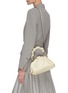 Figure View - Click To Enlarge - MANU ATELIER - Ruched Demi' top handle leather bag