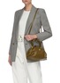 Figure View - Click To Enlarge - MANU ATELIER - Ruched Demi' top handle leather bag