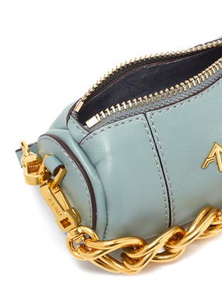 Detail View - Click To Enlarge - MANU ATELIER - Micro cylinder thick chain leather shoulder bag