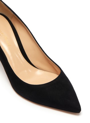 Detail View - Click To Enlarge - GIANVITO ROSSI - 'GIANVITO 70' SUEDE LEATHER PUMPS