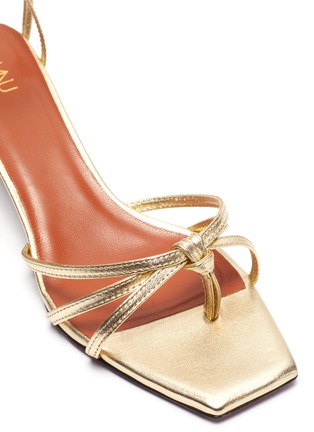 Detail View - Click To Enlarge - MANU ATELIER - Knotted square toe heeled sandal