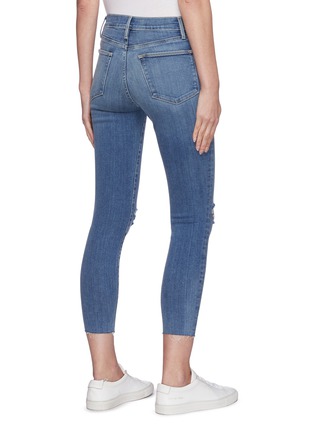 Back View - Click To Enlarge - FRAME - Le High ripped knee crop skinny jeans