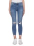 Main View - Click To Enlarge - FRAME - Le High ripped knee crop skinny jeans