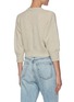 Back View - Click To Enlarge - FRAME - Le High Rise' Perforated Collar Crop Cashmere Knit Sweater