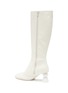  - JACQUEMUS - Cavaou' square open toe sculpted heel leather tall boots