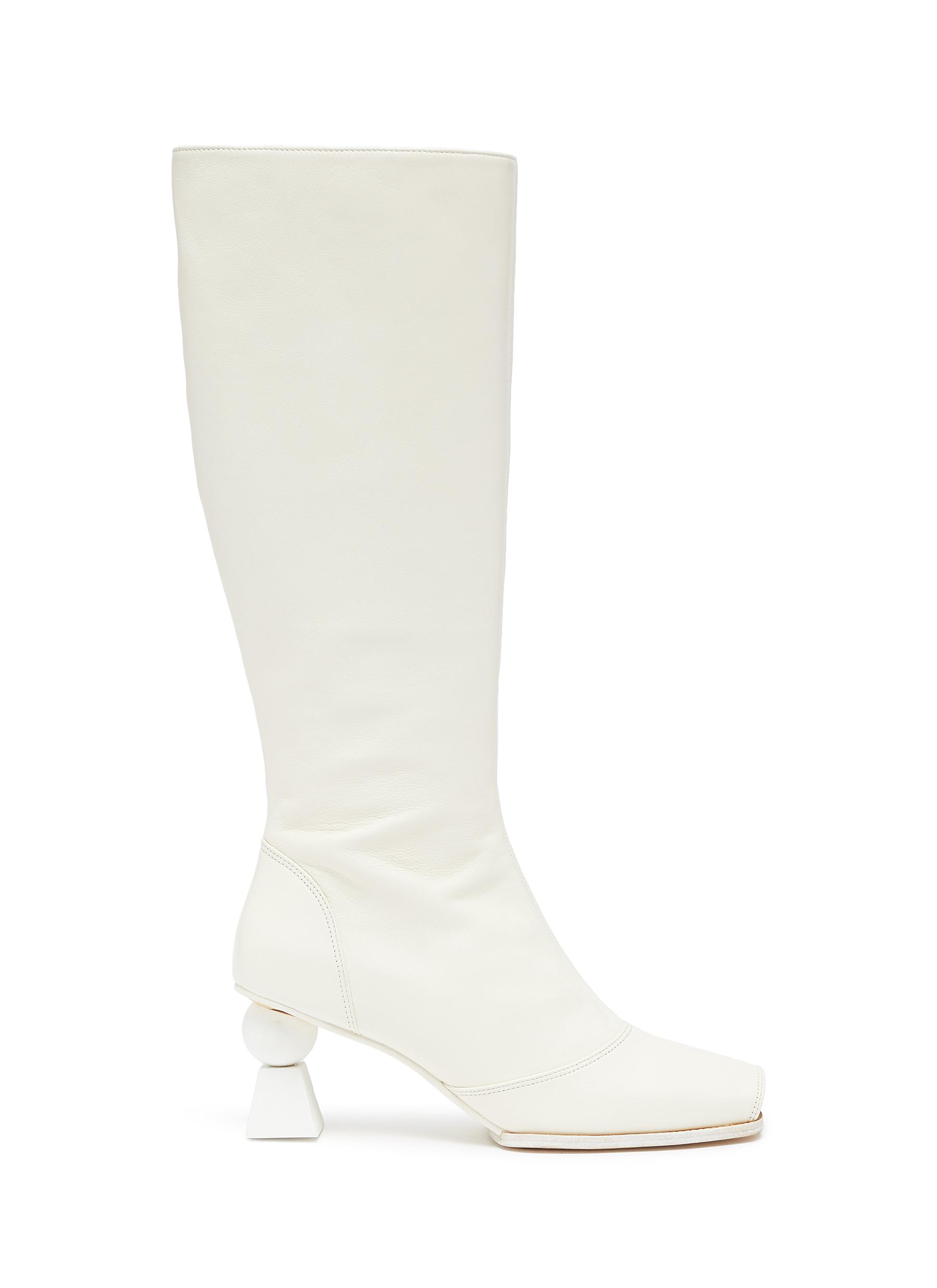 Open toe tall boots clearance
