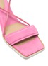 Detail View - Click To Enlarge - JACQUEMUS - 'Adour' square toe single band strappy suede sandals
