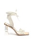Main View - Click To Enlarge - JACQUEMUS - Valerie' square toe sculpted heel sandals