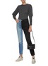 Figure View - Click To Enlarge - FRAME - Gabby' Ruched Sleeve Crewneck Cashmere Knit Sweater