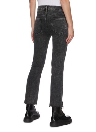 Back View - Click To Enlarge - FRAME - Le Crop' Boot Cut Raw Edge Wash Denim Jeans