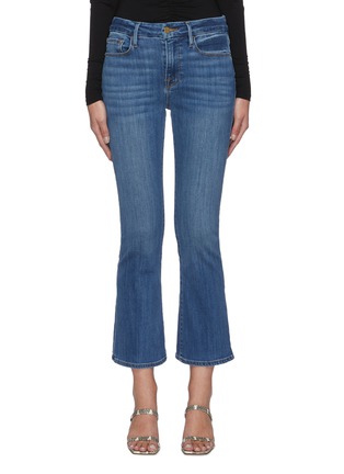 Main View - Click To Enlarge - FRAME - Le Crop' Boot Cut Flare Leg Denim Jeans