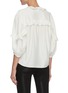 Back View - Click To Enlarge - FRAME - Ruffle Trim Three Quarter Sleeve V-neck Blouse