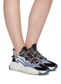 Figure View - Click To Enlarge - ASH - 'Extra' patchwork suede sneakers