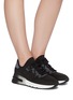 Figure View - Click To Enlarge - ASH - 'Krush Bis' perforated knit sneakers