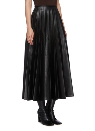 Front View - Click To Enlarge - PETER DO - 'Lea' pleated leather skirt