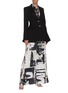 Figure View - Click To Enlarge - ROKSANDA - 'Lyn' Graphic Print Flared Back Blouse