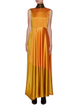 Main View - Click To Enlarge - ROKSANDA - Madlen' colourblock halterneck dress