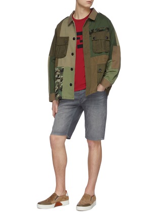 Figure View - Click To Enlarge - DENHAM - Belfield combat patchwork shirt jacket