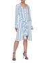Figure View - Click To Enlarge - HELLESSY - Trompe L'Oeil graphic print long sleeve shirt dress
