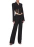 Figure View - Click To Enlarge - DION LEE - Flap pocket low waist suiting pants