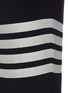 THOM BROWNE - Snap Button Hem Four Bar Stripe Wool Track Pants