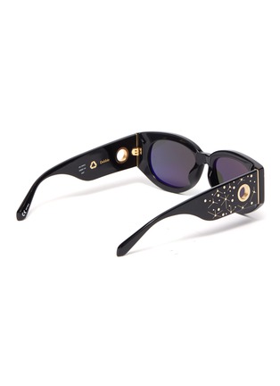 Figure View - Click To Enlarge - LINDA FARROW - 'Debbie' embellished D-frame sunglasses with scarf